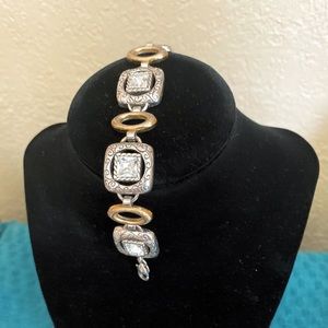 Brighton silver & gold & stone bracelet